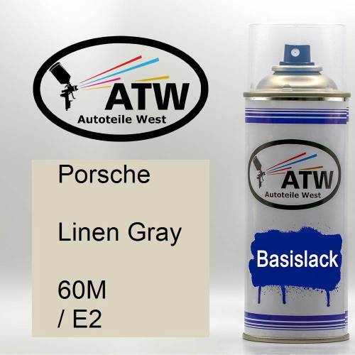 Porsche, Linen Gray, 60M / E2: 400ml Sprühdose, von ATW Autoteile West.